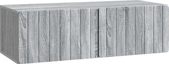 vidaXL Mueble De Tv De Pared 98 X 41 X 30 Cm Sonoma Gris Vidaxl