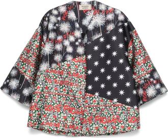 Alessandro Enriquez Zwart Sea Kleding Crossover Hals Top - Dames - Blouses - Veelkleurig - XS - Overhemden