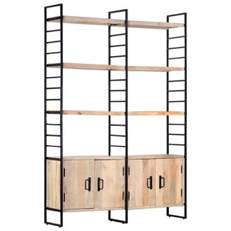 vidaXL Vidaxl - Estanter&iacute;a De 4 Niveles Madera Maciza De Mango 124x30x180 Cm