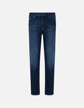 Emporio Armani Mens J45 Blue Regular Fit Jeans