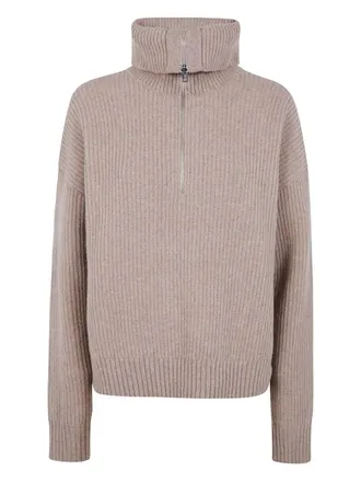 Filippa K Ribbed Wool Half Zip Sweater