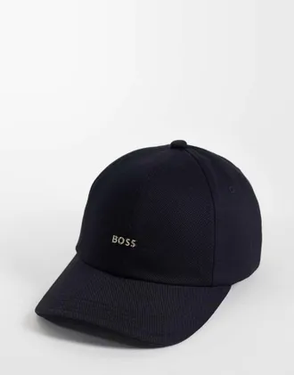 HUGO BOSS BOSS Red - Cappellino nero con logo colro oro