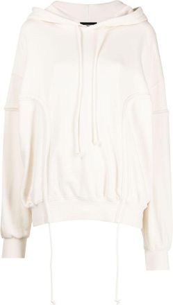 We11done drop-shoulder cotton hoodie - women - Cotton - M - White