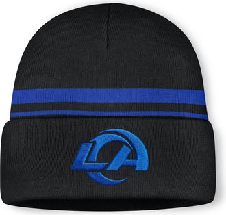 Nike Los Angeles Rams Primetime Utility Nike Mens NFL Cuffed Beanie in Black | NF4001UE9X-10L