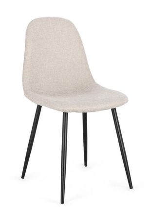 BIZZOTTO Juego 4 sillas negro/beige