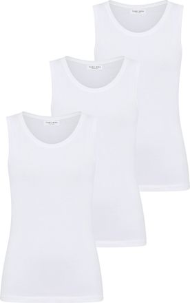 Ysabel Mora Tanktop 3er Pack, breite Träger, weich, elastisch, Baumwollmix