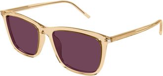 Saint Laurent SL 851/K Asian Fit 005 Mens Sunglasses Yellow Size 56 - Free RX Lenses - Free RX Lenses