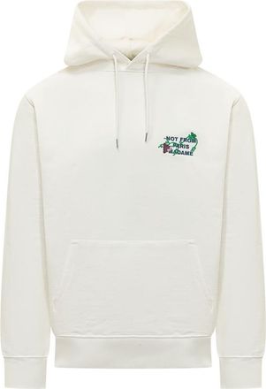 Dr&ocirc;le de Monsieur White Embroidered Hoodie