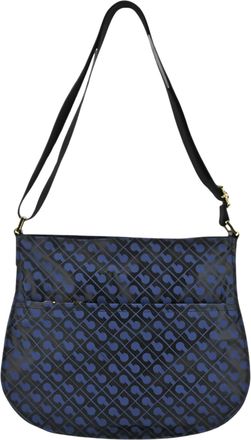 Gherardini Blue Monogram Canvas Small Satchel
