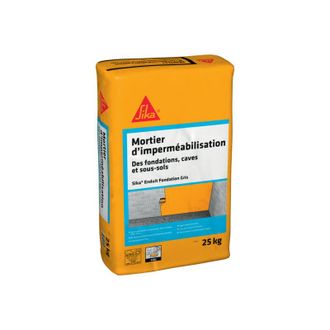 Sika Yeso Impermeabilizante Para Cimientos, S&oacute;tanos Y S&oacute;tanos Yeso Para Cimientos Sika Gris - 25kg