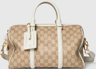 Gucci Small Duffle Bag, Beige, GG Canvas