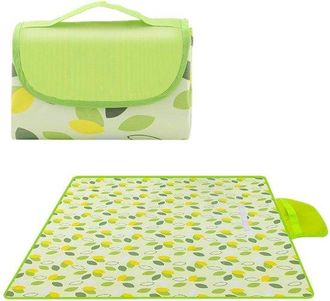 OEM Manta De Picnic Grande De 200x200 Cm, Repelente Al Agua Y Duradera, Para 6-8 Personas, Con Estampado De Hojas, Incluye Asa De Almacenamiento