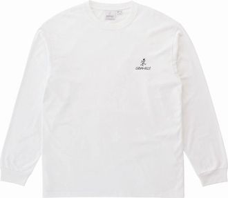 Gramicci Mens Gramicci One Point Logo Long Sleeve T-Shirt - White - Size: 42