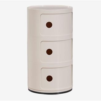 Sklum Mesita De Noche Redonda &Oslash;30 Cm Con Estantes Babel Sklum