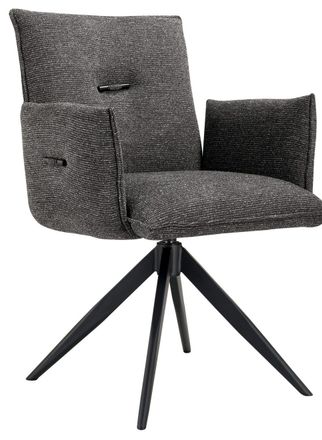 Global Interiors 360&deg; drehbarer Design Esszimmerstuhl Peggy - Anthrazit