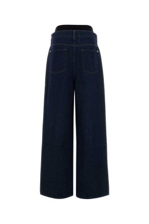 7 For All Mankind Womens Dark Blue Denim Slouchy Jeans Blu Exterior: Cotton