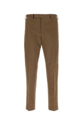 Pantaloni Torino Brown Stretch Cotton Pant