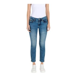 M.A.C Skinny Fit Jeans, female, Blue, L, Authentic Indigo Slim Jeans - New Basic Wash