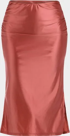 La Blanca Shirred Skirt with Side Slits