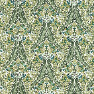 Ballard Designs Evie Green Fabric by the Yard - Ballard Designs