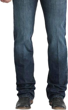 Cinch Mens Relaxed Fit Boot Cut Jeans In Medium Indigo