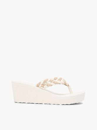 Tommy Hilfiger Braided Strap Wedge Flip-Flops