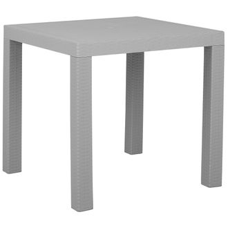 Beliani Beliani - Mesa De Comedor De Jard&iacute;n Gris Claro Cuadrada 80 X 80 Cm 4 Plazas Fossano