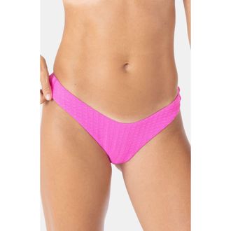 Roxy Haliewa Scoop Front Bikini Bottoms in Bright Pink at Nordstrom Rack, Size X-Large