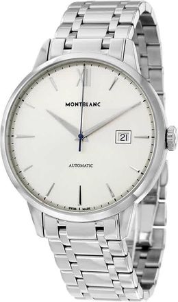 Montblanc Montblanc Meisterstuck Heritage Automatic Silver Dial Stainless Steel Mens Watch 111581