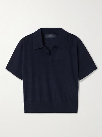 arch4 Polo In Cashmere Biologico Aldwich - Blu