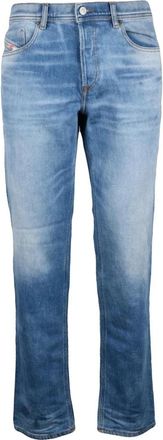 Diesel Jeans, Heren, Blauw, W36, Katoen, D-Finitive 09L20 Straight Jeans
