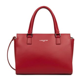 Lancaster Sac &agrave; main Zipp&eacute;e M Smooth - Dames - Shoppers - Rood - ONE Size - Leer - Tassen