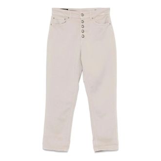 Dondup Straight Jeans, female, Beige, Size: W27 Koons Trousers