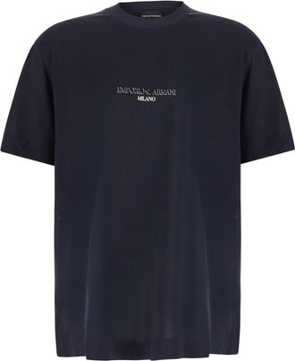 Emporio Armani Navy Blue Logo T-Shirt