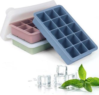 OEM Snelshoppen, 3 Piezas, 45 Cubitos De Hielo, Moldes De Silicona Reutilizables Y Sin Bpa Para Whisky, C&oacute;cteles