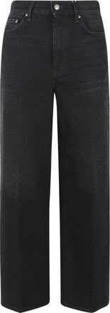 Toteme Wide Leg Denim - Dames - Loose Fit Jeans - Zwart - W29 L30 - Denim - Jeans
