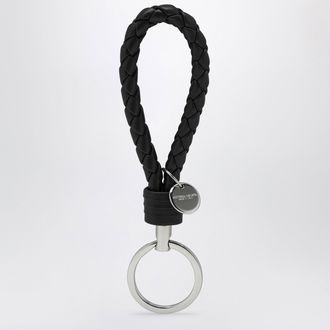 Bottega Veneta Portachiavi nero in Intrecciato