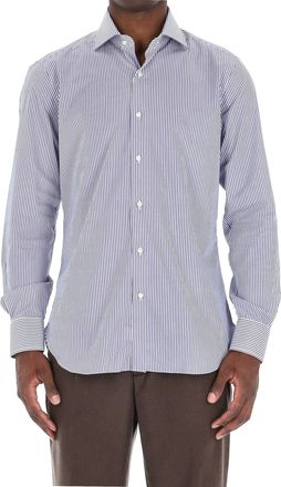 Barba Journey Line Cotton Striped Shirt