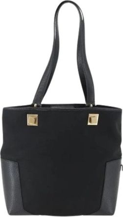 Ferragamo Pre-owned Canvas shoulder-bags - Dames - Vintage Shopper - Zwart - ONE Size - Vintage