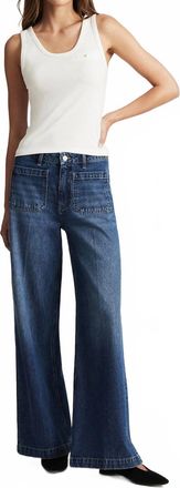 Mavi Christine Wide Leg Jeans In Dark Brushed Classic Denim