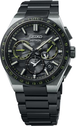Seiko Astron GPS Solar Limited Edition Perpetual World Time GMT Black Dial Mens Watch SSH139