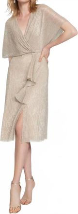 Joseph Ribkoff Fit-And-Flare Dress In Champagne/gold