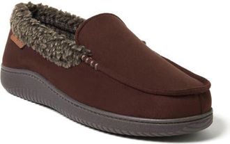 Dearfoams Alexander Microsuede Moccasin Slipper in Coffee at Nordstrom, Size X-Large M