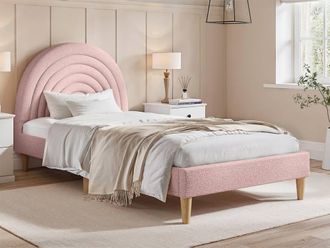 Flair Ava Boucle Single Bed in Pink