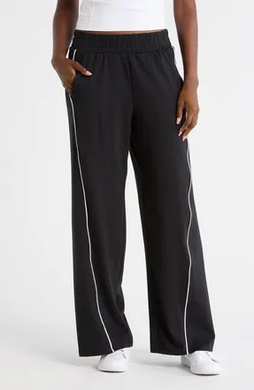 Yogalicious Luxe Contrast Piping Wide Leg Pants in Black at Nordstrom Rack, Size X-Small
