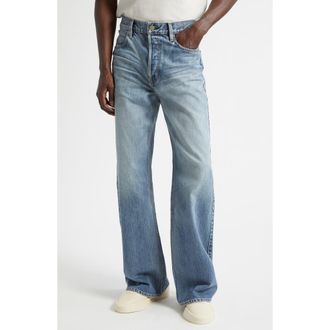 Fear of God 70s 5 Pocket Relaxed Bootcut Jeans in Medium Indigo at Nordstrom, Size 30