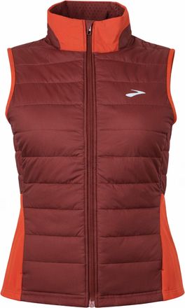 Brooks Shield Hybrid 2.0 Womens Dark Red Gilet - Size X-Small
