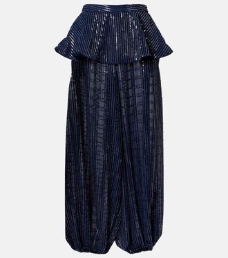 Adriana Degreas Sequined wide-leg pants