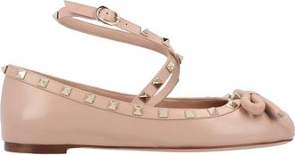 Valentino Schoenen, Dames, Roze, 36 1/2 EU, Leer, Rockstud Ballerina