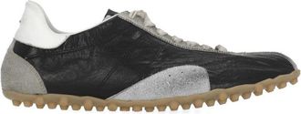 Maison Margiela Black Leather Suede-Blend Sneakers